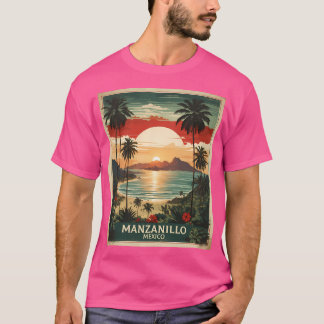 Manzanillo Colima Mexico Vintage Travel Toerisme T-shirt