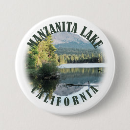Manzanita Lake, Californië Ronde Button 7,6 Cm