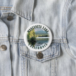 Manzanita Lake, Californië Ronde Button 7,6 Cm