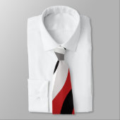 MAO aangepast Stropdas rood, zwart, wit en grijs (Gebonden)