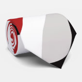 MAO aangepast Stropdas rood, zwart, wit en grijs (Opgerold)