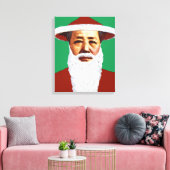 Mao Merry Pop Art Santa Claus Canvas Afdruk (Insitu (Woonkamer))