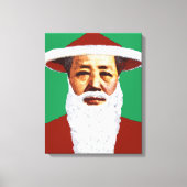 Mao Merry Pop Art Santa Claus Canvas Afdruk (Voorkant)