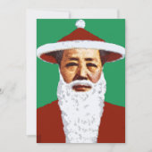 Mao Merry Pop Art Santa Claus Kaart (Voorkant)
