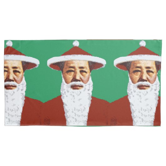 Mao Merry Pop Art Santa Claus Kussensloop (Voorkant)
