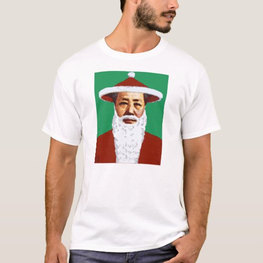Mao Merry Pop Art Santa Claus T-shirt (Voorkant)