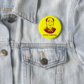 Mao "Vote Obama"-Button Ronde Button 5,7 Cm (In situ)