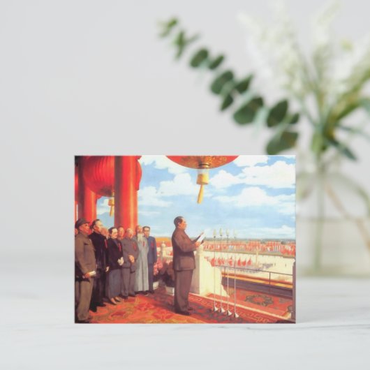 Mao Zedong Briefkaart (Staand voorkant)