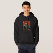 Mao Zedong Cat Communism Propaganda Poster Grappig Hoodie (Voorkant volledig)