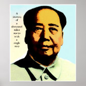 Mao Zedong Journey Quote Poster Print (Voorkant)