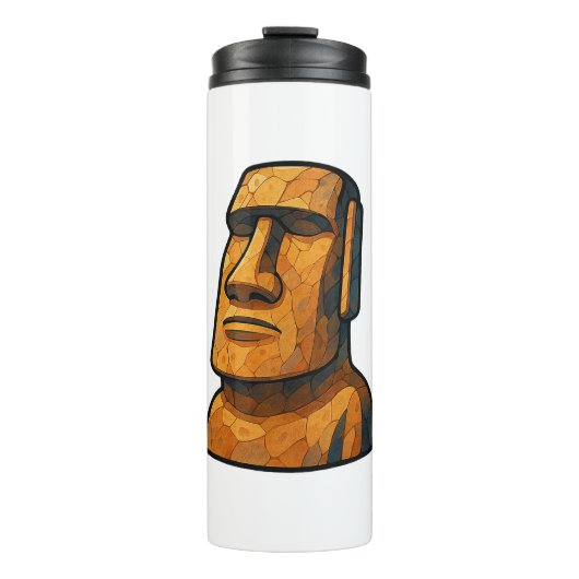 Maoi Stoic Statue Thermosbeker (Voorkant)