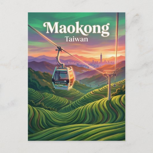 Maokong Gondola Taiwan Briefkaart (Voorkant)