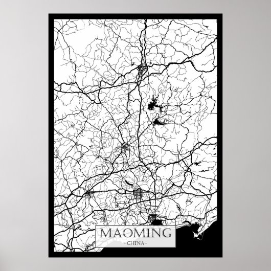 Maoming China City Map Poster (Voorkant)