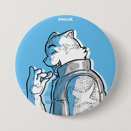 MAOR 3" Button - 'Vette' serie: Amin (Voorkant)