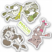 MAOR 4x4" Chibi Cast Sticker #4 (Voorkant)