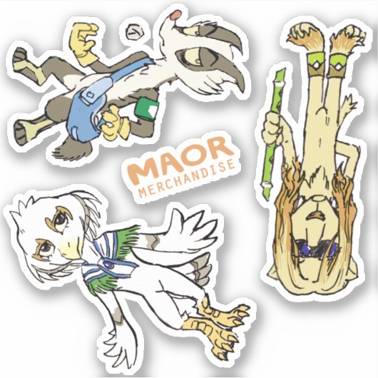 MAOR 4x4-inch Chibi Cast Sticker #3 (Voorkant)