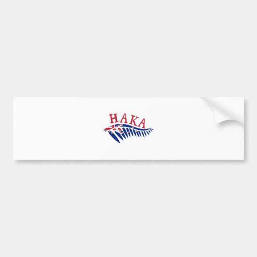 Maor Haka Silver Fern New Zealand Flag - Gift Idea Bumpersticker (Voorkant)