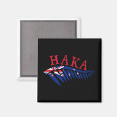 Maor Haka Silver Fern New Zealand Flag - Gift Idea Magneet (Voorkant / Achterkant)