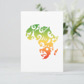 Maori Africa Map Tribal Tattoo - Gift Idea Bedankkaart (Staand voorkant)