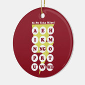 Maori Alphabet Learning Te Reo Keramisch Ornament (Links)
