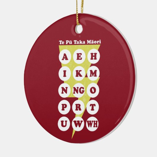 Maori Alphabet Learning Te Reo Keramisch Ornament (Links)