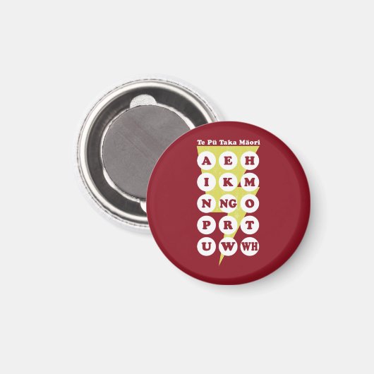 Maori Alphabet Learning Te Reo Magneet (Voorkant / Achterkant)