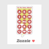 Maori Alphabet Learning Te Reo Sticker (Vel)