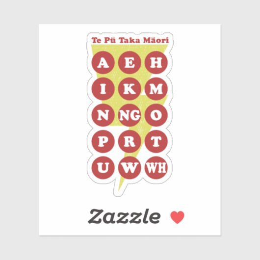 Maori Alphabet Learning Te Reo Sticker (Vel)