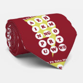 Maori Alphabet Learning Te Reo Stropdas (Opgerold)