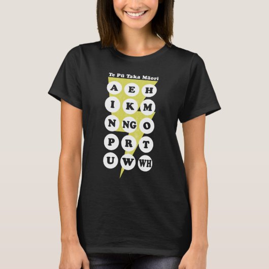 Maori Alphabet Learning Te Reo T-shirt (Voorkant)