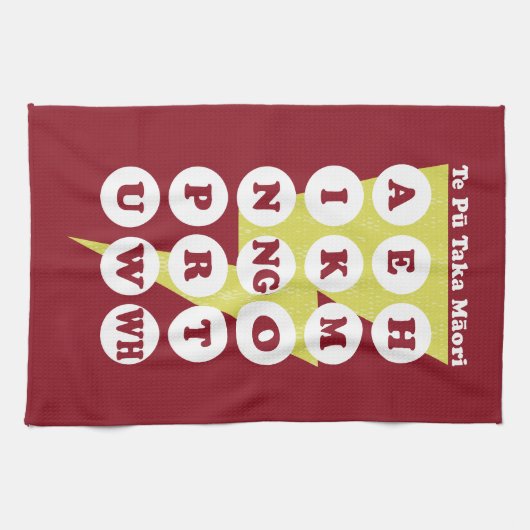 Maori Alphabet Learning Te Reo Theedoek (Horizontaal)