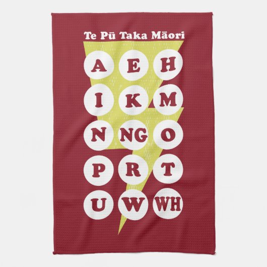 Maori Alphabet Learning Te Reo Theedoek (Verticaal)