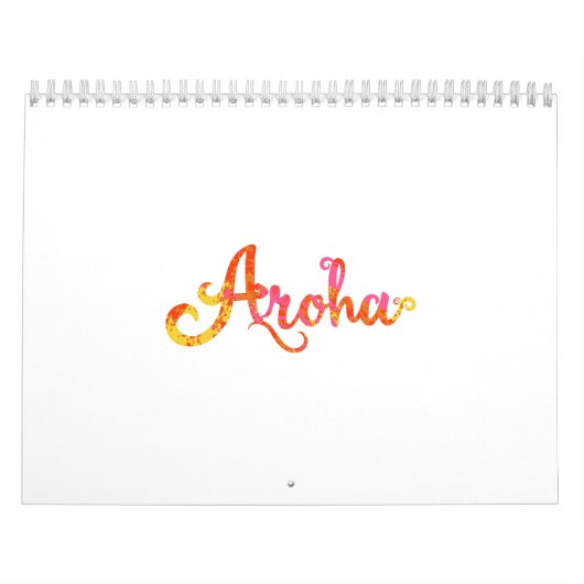 Maori Aroha Love in Maori Language - Gift Idea Kalender (Hoes)