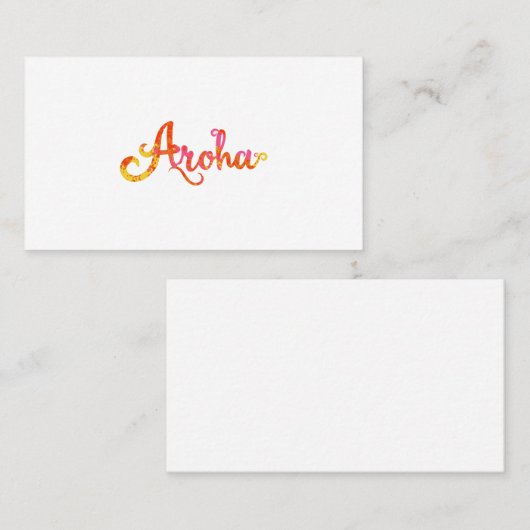 Maori Aroha Love in Maori Language - Gift Idea Visitekaartje (Voorkant / Achterkant)