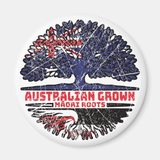 Maori Australian Australia Tree Roots Flag Magneet (Voorkant)