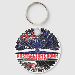 Maori Australian Australia Tree Roots Flag Sleutelhanger