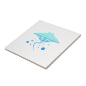 Maori Batoidea Stingray Tribal Tattoo Gift Idee Tegeltje (Zijkant)