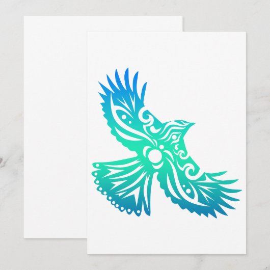 Maori Bird Flying Hei Manu - Cadeau Idee Kaart (Voorkant / Achterkant)