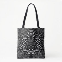 maori bw patroon canvas tas