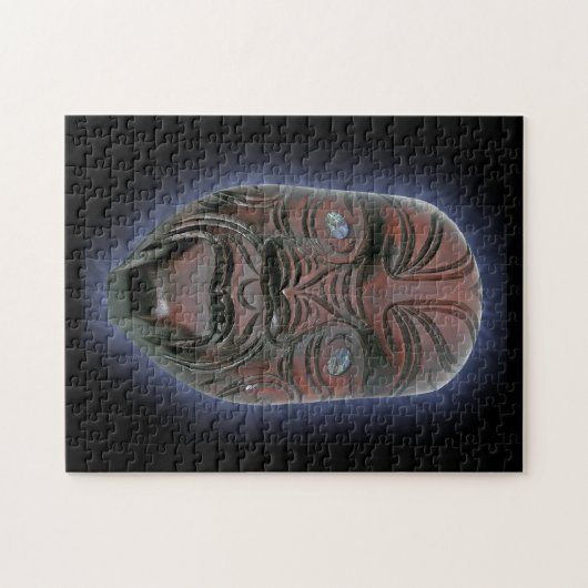 Maori Carved Mask Legpuzzel (Horizontaal)