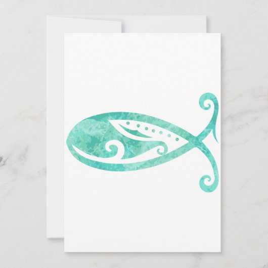 Maori Christelijk Fish Ocean Gift Idea Save The Date (Voorkant)