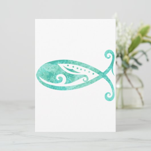 Maori Christelijk Fish Ocean Gift Idea Save The Date (Staand voorkant)