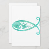 Maori Christelijk Fish Ocean Gift Idea Save The Date (Voorkant / Achterkant)