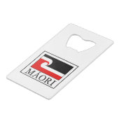 Maori Creditkaart Flessenopener (Voorkant Gekanteld)
