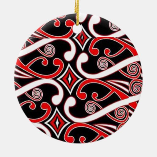 maori design 2 keramisch ornament (Achterkant)