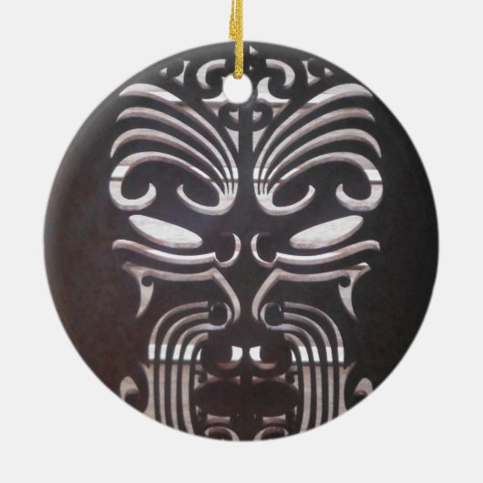 maori - design 3 keramisch ornament (Achterkant)