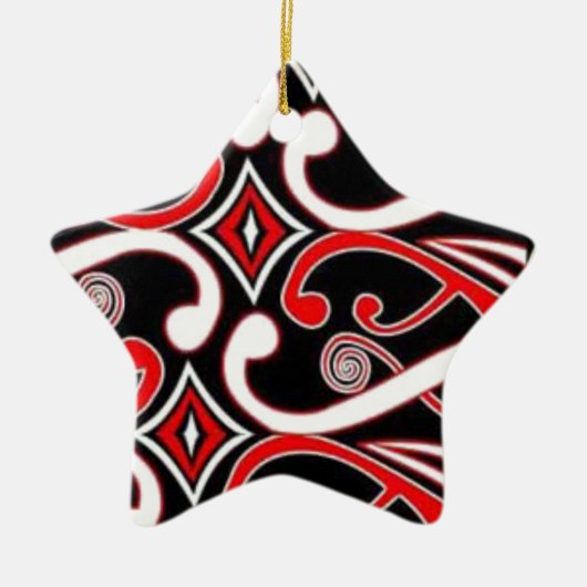 maori-design keramisch ornament (Voorkant)