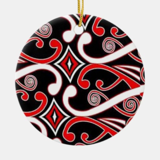 maori-design keramisch ornament (Voorkant)