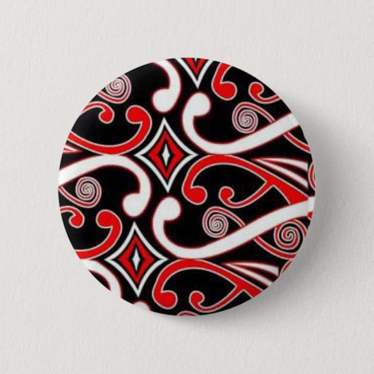 maori-design ronde button 5,7 cm (Voorkant)