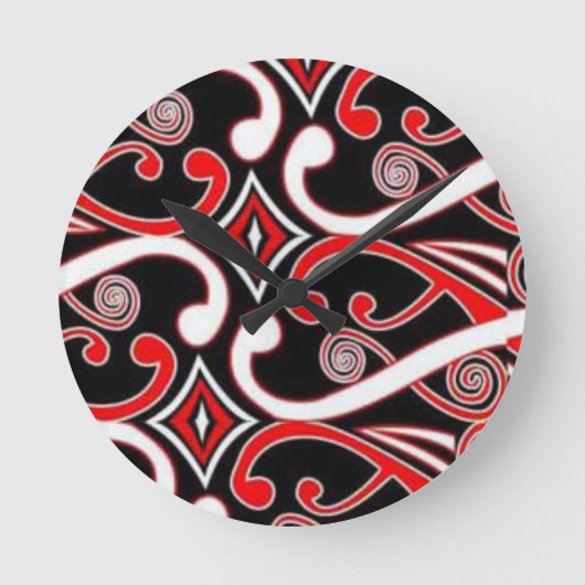 maori-design ronde klok (Voorkant)
